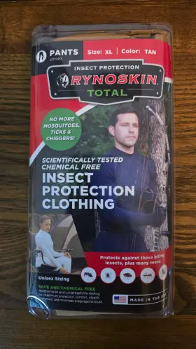 Rynoskin 856440007266 Total Insect Protection Clothing - Pants Xl Tan New