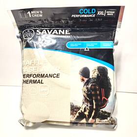 Savane 085142335869 New Cold Performance Waffle Baselayer Thermal Shirt 2xl Antique White