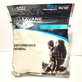Savane 085142335869 New Cold Performance Waffle Baselayer Thermal Shirt 2xl Antique White