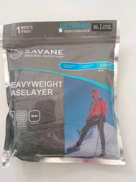 Savane 197117263401 New Original Outfitters L Heavyweight Baselayer Pants Caviar Heather Szxl