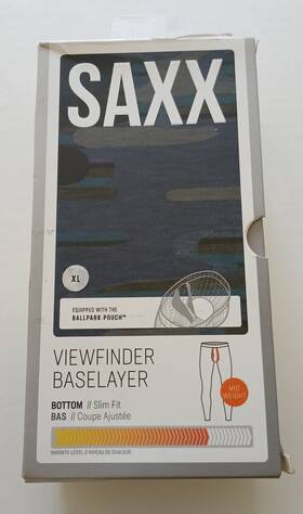 Saxx Sxlj38f Viewfinder Baselayer Bottom Slim Fit Ballpark Pouch Size Xl 39-42 New