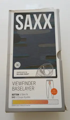 Sxlj38f Saxx Viewfinder Baselayer Bottom Slim Fit Ballpark Pouch Size Xl 39-42 New