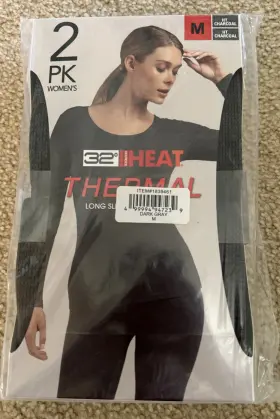 1839461 Scoop 32 Heat Thermal Long Sleeves 2 Pack Top Women S The Charcoal Neck Size M