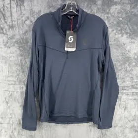 Scott 2918340114010 Defined Lightweight Pullover 1/2 Zip Top Nwt Size Medium Blue Insuloft