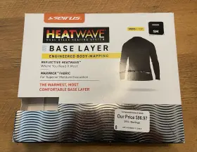 Seirus 090897122688 Nib Heatwave Mens Reflective Heat Ls Crew Base Layer Small 129.00 Retail
