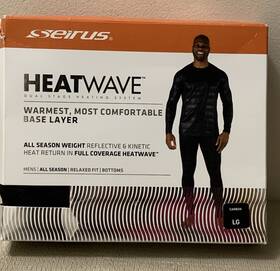 Seirus 090897129687 Heat Wave Men S Base Layer Bottoms All Season In Black Sz Large New 75