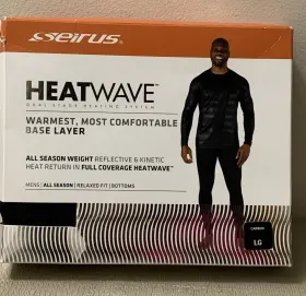 Seirus 090897129687 Heat Wave Men S Base Layer Bottoms All Season In Black Sz Large New 75