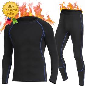 Simiya Wu15 Thermal Underwear Set For Men Long Johns With Fleece Lined Base Layer Workou