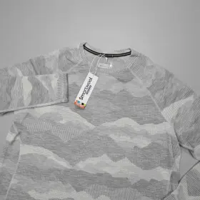 16780k55 Smartwool Classic Thermal Merino Baselayer Crew Top Grey Mountain Scape Size 3x