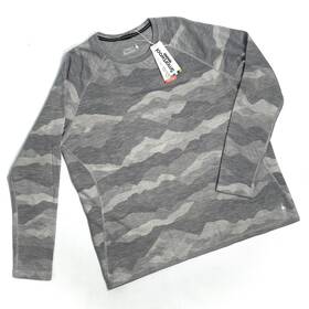 Smartwool 16781k55 Classic Thermal Merino Baselayer Crew Top Grey Mountain Scape Size 3x