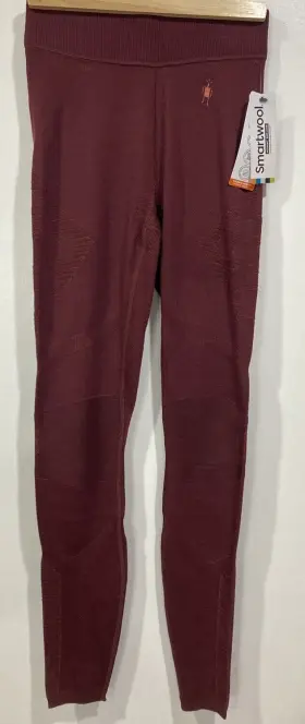 Smartwool 196011482512 Intraknit Base Layer Thermal Leggings Black Cherry Womens Size Xs Nwt