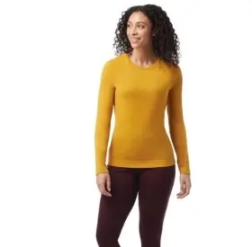 Smartwool 196011493556 110 Women S Merino Base Layer Crew Top- Honey Gold -small- New Tags