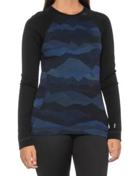 Smartwool 196246013918 110 Womens Classic Thermal Merino Base Layer Crew-blueberry -large