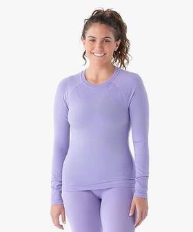Smartwool 196248505480 110 Women S Merino Base Layer Crew Top- Ultra Violet-medium- New Tags