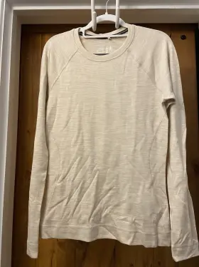 Smartwool 196572864826 Womans Thermal Base Layer Crew Neck-almond Heather-size Medium Nwt