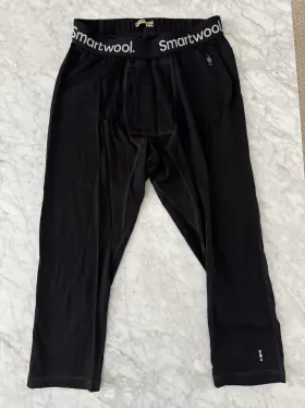 Smartwool 196572904898 New All Season 150 Wt 3/4 Length Base Layer Pants Black Men S Small