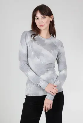 Smartwool 197064568666 110 Womens Classic Thermal Base Layer Crew Top- Light Gray - Medium