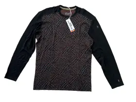 Smartwool 197064568840 Merino 250 Classic Base Layer Crew Black Retro Line Xl