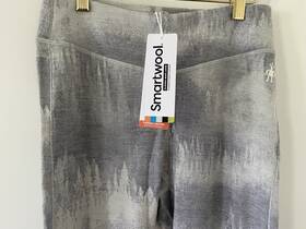 Smartwool 197064578399 100% Merino Wool Thermal Base Layer Leggings Gray Ivory Foggy Pines Sm