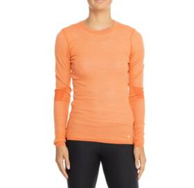 Smartwool 197064578559 130 Womens Intraknit Crew Base Layer Top - Apricot White-medium-new