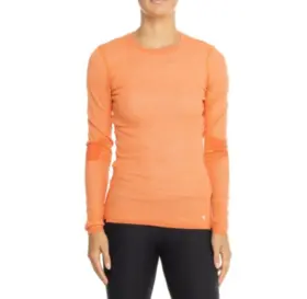 Smartwool 197064578559 130 Womens Intraknit Crew Base Layer Top - Apricot White-medium-new