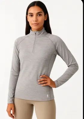 508863 Smartwool Merino 150 Women S Size M Baselayer 1/4 Zip Long Sleeve Shirt Nwt
