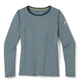 Sw016122k81 Smartwool Merino Wool Kids Base Layer Crew Top-boy Girls- Dots Aqua- Xlarge-new