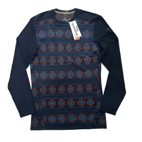 Sw016349 Smartwool Mens Classic Thermal Merino Base Layer Crew Top Deep Navy Cross New