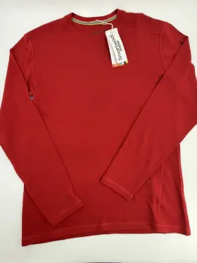 Sw016349j45 Smartwool 115 Men S Classic Thermal Merino Base Layer Crew Top- Red - Small