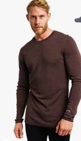 Sw016349k49 Smartwool 115 Men S Classic Thermal Merino Base Layer Crew Top-shale-medium-new