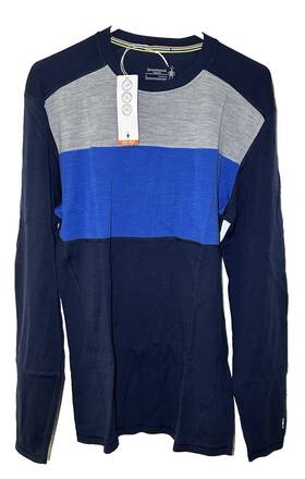 Smartwool Sw016353k38-l Mens Large Slim Fit Classic Thermal Merino Wool Base Layer Crew Long