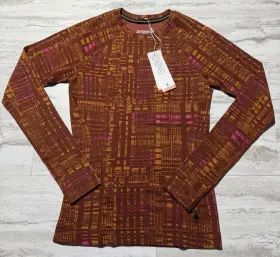 Sw016369m25-s Smartwool Womens Classic Thermal Merino Base Layer Crew Pecan Brown Sz Small
