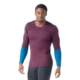 Sw016453n96 Smartwool Mens Standard Intraknit Thermal Merino Base Layer Colorblock Crew
