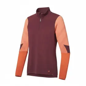 Sw016456k17-s Smartwool Intraknit 200 Base Layer Quarter Zip Womens Small Red Colorblock