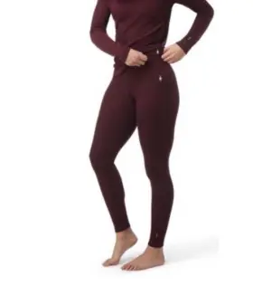 Sw016828k17l Smartwool Intraknit Thermal Merino Base Layer Womens Leggings Black Cherry
