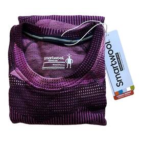 Smartwool Swo16372k7-s Shirt Womens Siz Base Layer Thermal Merino Wool Crew Neck Purple New