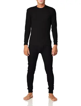 Stlj201-blk-blk-2xl Smiths Workwear Mens Thermal Sets Black 2x-large