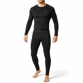 Spyder 840481366604 Men S Base Layer Set Black Size L Thermoweb Flexweb Long Sleeve And Pants