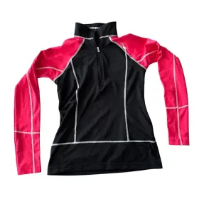 019-blk Spyder 889212352967 Peach Therma Stretch T-neck Shirt Women S Size 6 Nwt - 019-blk/fli
