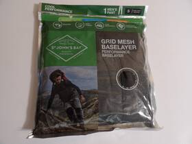 St. Johns Bay 761253091510 Size Small Cool Performance Grid Mesh Baselayer Pants