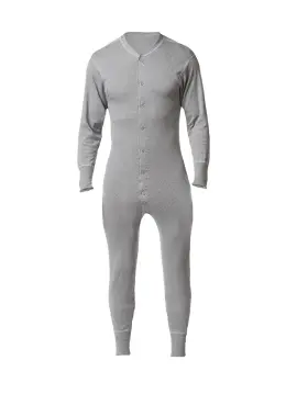 Stanfields 067205933397 Mens Standard Premium Cotton Thermal Union Suit Grey M