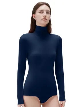 Hstyc438nbs-ss Suuksess Women Cashmere Turtleneck Long Sleeve Shirt Fitted Fall Basic Thermal Tops Na