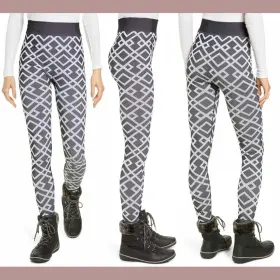 Sb6220 Sweaty Betty Nwt 108 Xl Ski Base Layer Leggings In Black Geo Jacquard 5317b