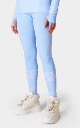 Sweaty Betty Sb9513 New Tech Ski Base Layer Leggings - Baby Blue Leopard Xl