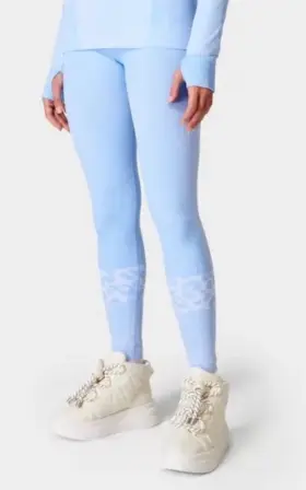 Sb9513 Sweaty Betty New Tech Ski Base Layer Leggings - Baby Blue Leopard Xl