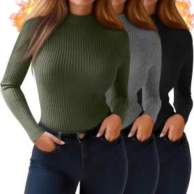 Sweetyweee-fwqb-ed24 Sweetyweee 3 Pack Womens Plus Size Thermal Shirts Cotton Ribbed Long Sleeve T Mo