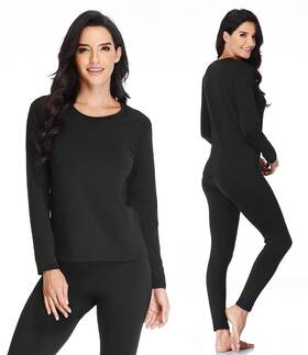 Teepire P9-7btm-ku9c 2pack Women S Thermal Underwear Set With Lightweight Ultra Soft Fleece Lined