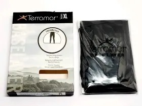 Terramar 721357005530 Mens Thermasilk Base Layer Black Pants 100% Filament Silk Size Xl