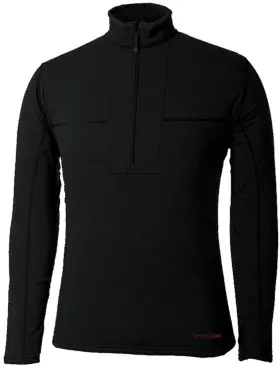 Terramar 721357008487 Ecolator Fleece Eco Mens Ls Zip Blk Md Clothing