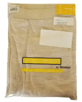 Terramar 721357015331 Base Layer Pants Woolskins No-itch Merino Wool Mens Large Beige/camel